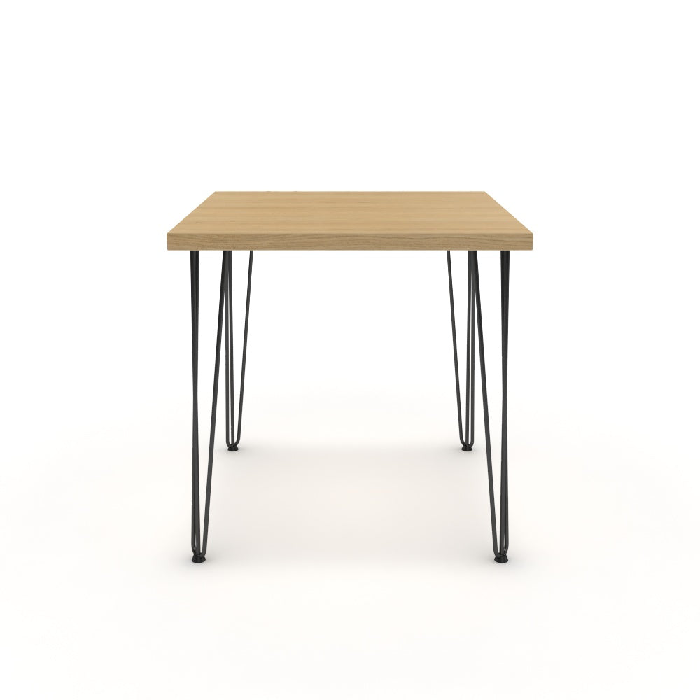 Étkezőasztal - Linga fekete lábbal - Vicenza tölgy, méret: 75x75