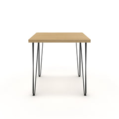 Étkezőasztal - Linga fekete lábbal - Vicenza tölgy, méret: 75x75