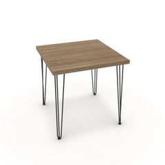 Étkezőasztal - Linga fekete lábbal - Világos rauna szil, méret: 75x75
