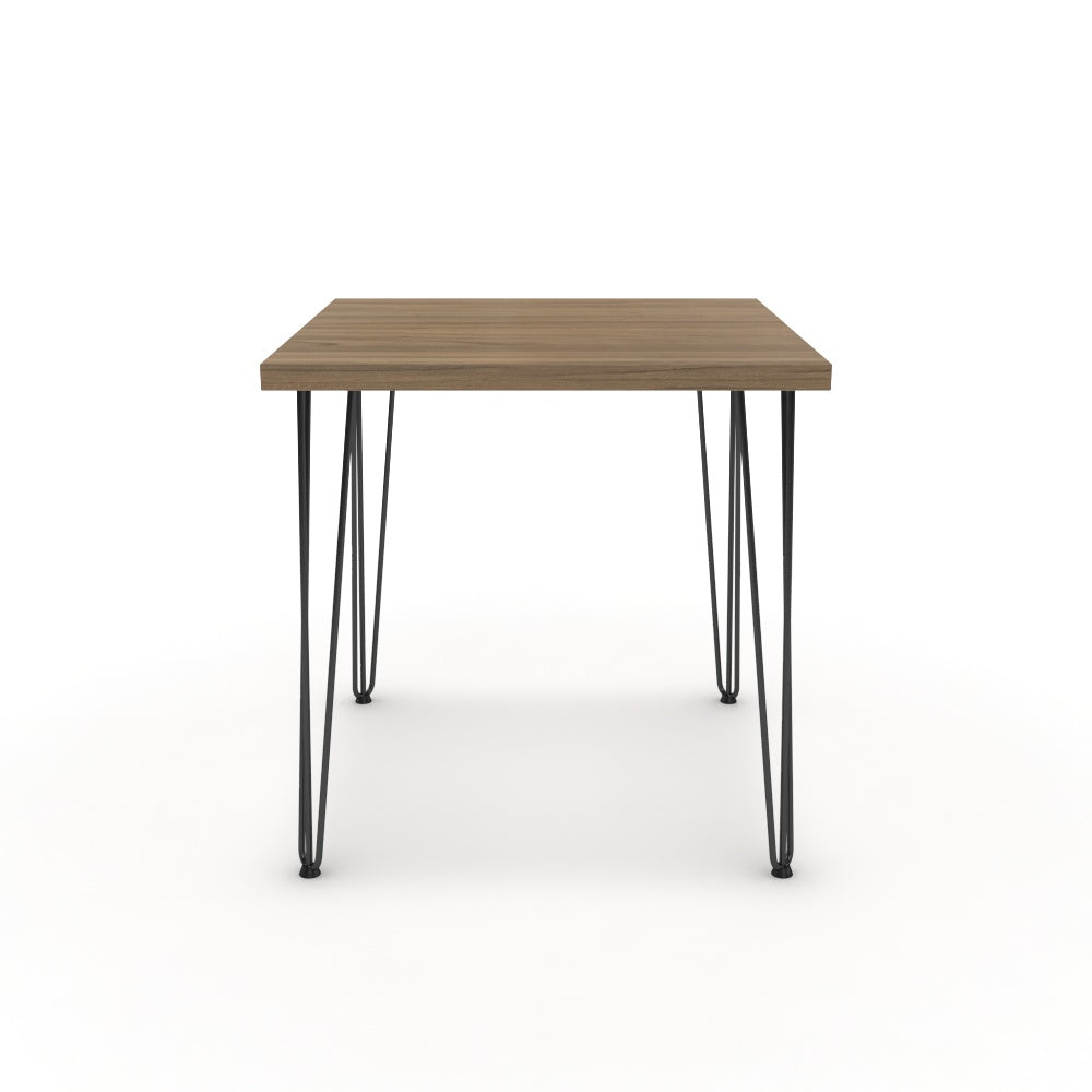 Étkezőasztal - Linga fekete lábbal - Világos rauna szil, méret: 75x75