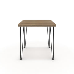 Étkezőasztal - Linga fekete lábbal - Világos rauna szil, méret: 75x75