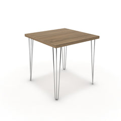 Étkezőasztal - Linga króm lábbal - Világos rauna szil, méret: 75x75