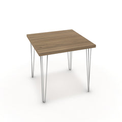 Étkezőasztal - Linga króm lábbal - Világos rauna szil, méret: 75x75