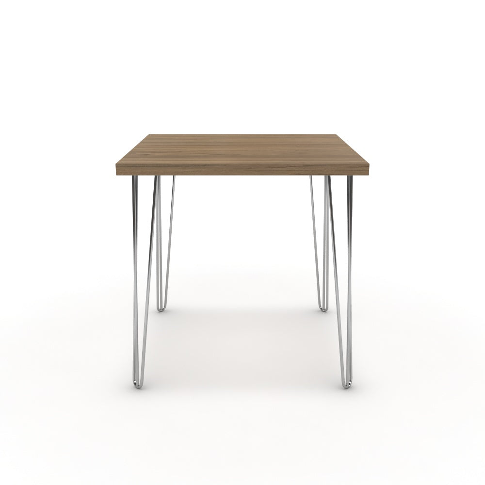 Étkezőasztal - Linga króm lábbal - Világos rauna szil, méret: 75x75