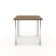 Étkezőasztal - Linga króm lábbal - Világos rauna szil, méret: 75x75