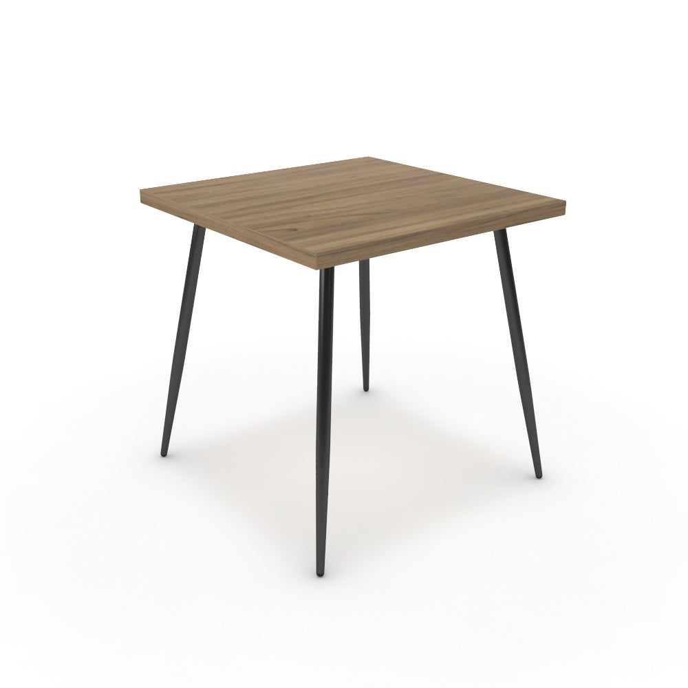 Étkezőasztal - Manu fekete lábbal - Világos rauna szil, méret: 75x75