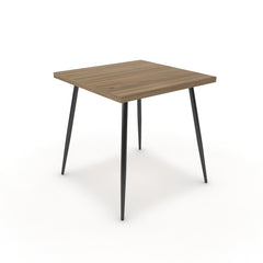 Étkezőasztal - Manu fekete lábbal - Világos rauna szil, méret: 75x75