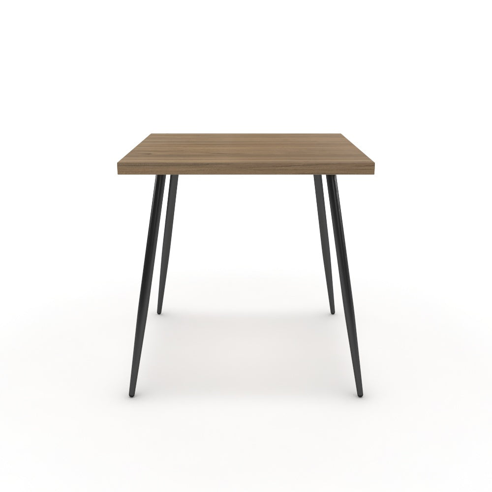 Étkezőasztal - Manu fekete lábbal - Világos rauna szil, méret: 75x75