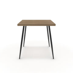 Étkezőasztal - Manu fekete lábbal - Világos rauna szil, méret: 75x75