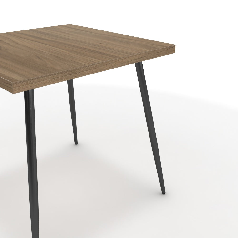 Étkezőasztal - Manu fekete lábbal - Világos rauna szil, méret: 75x75