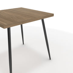 Étkezőasztal - Manu fekete lábbal - Világos rauna szil, méret: 75x75