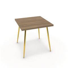 Étkezőasztal - Manu arany lábbal - Világos rauna szil, méret: 75x75