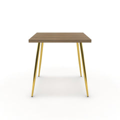 Étkezőasztal - Manu arany lábbal - Világos rauna szil, méret: 75x75