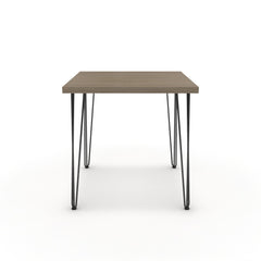 Étkezőasztal - Linga fekete lábbal - Szürke Vicenza tölgy, méret: 75x75