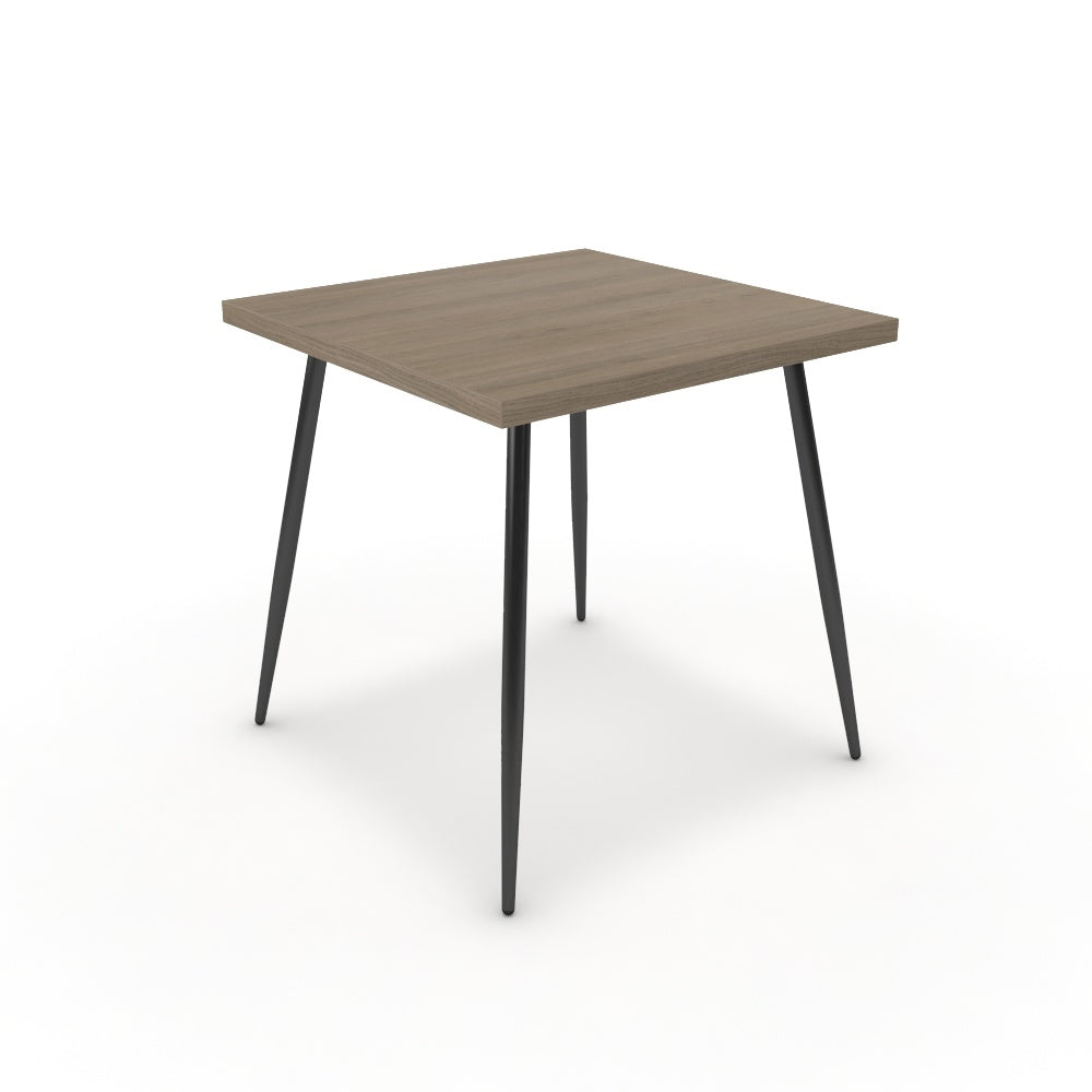 Étkezőasztal - Manu fekete lábbal - Szürke Vicenza tölgy, méret: 75x75