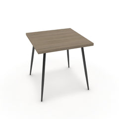 Étkezőasztal - Manu fekete lábbal - Szürke Vicenza tölgy, méret: 75x75