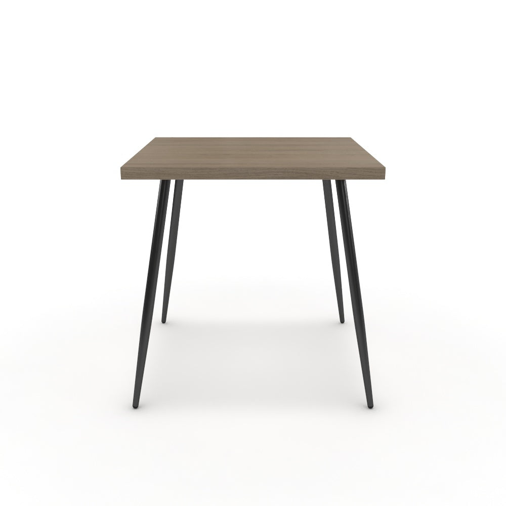 Étkezőasztal - Manu fekete lábbal - Szürke Vicenza tölgy, méret: 75x75