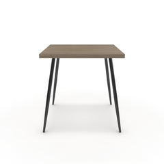 Étkezőasztal - Manu fekete lábbal - Szürke Vicenza tölgy, méret: 75x75