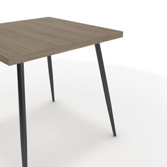 Étkezőasztal - Manu fekete lábbal - Szürke Vicenza tölgy, méret: 75x75