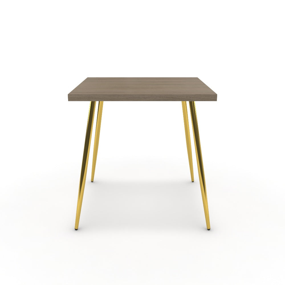 Étkezőasztal - Manu arany lábbal - Szürke Vicenza tölgy, méret: 75x75