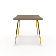 Étkezőasztal - Manu arany lábbal - Szürke Vicenza tölgy, méret: 75x75