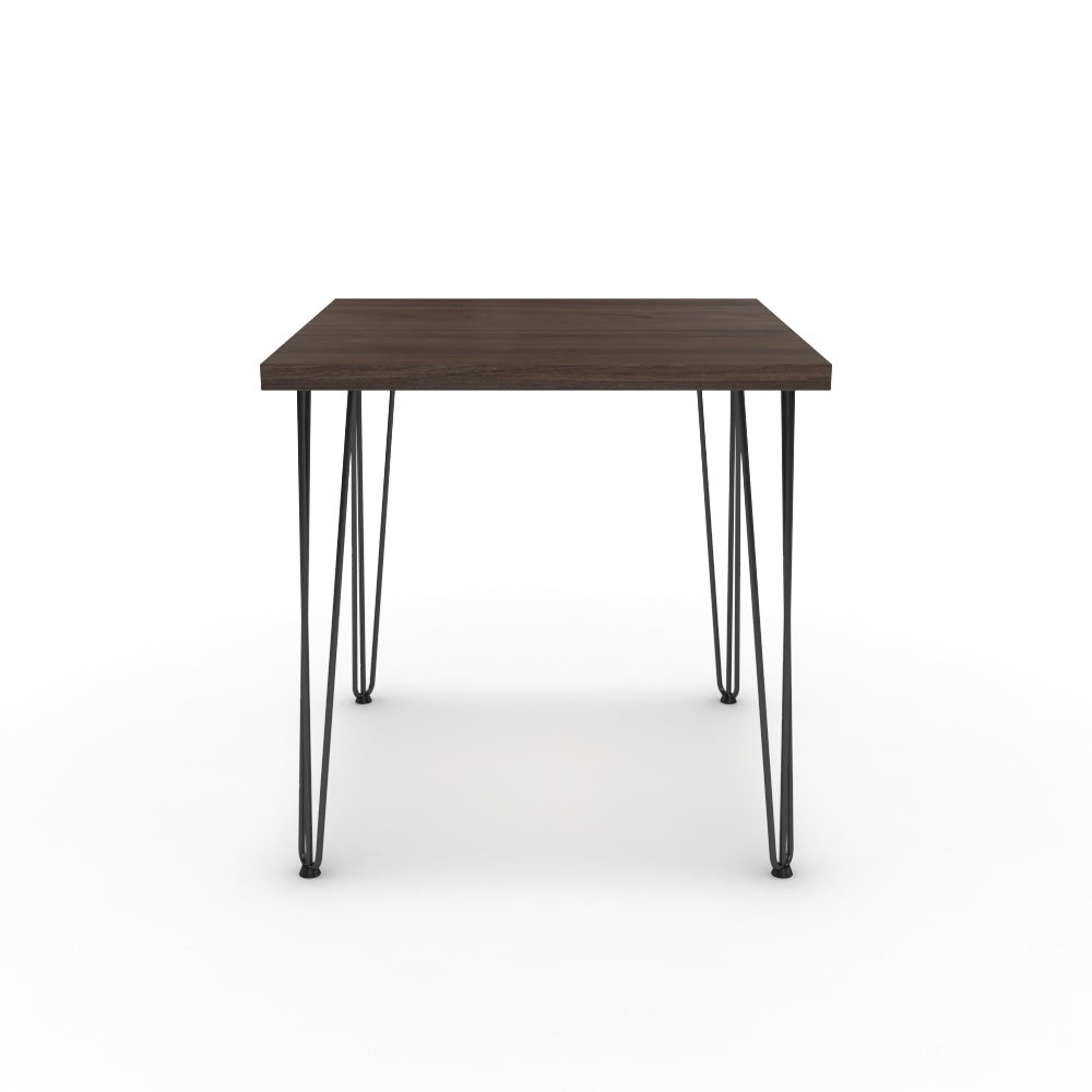Étkezőasztal - Linga fekete lábbal - Sötét rauna szil, méret: 75x75