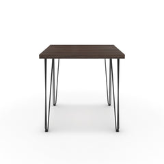 Étkezőasztal - Linga fekete lábbal - Sötét rauna szil, méret: 75x75
