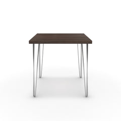 Étkezőasztal - Linga króm lábbal - Sötét rauna szil, méret: 75x75