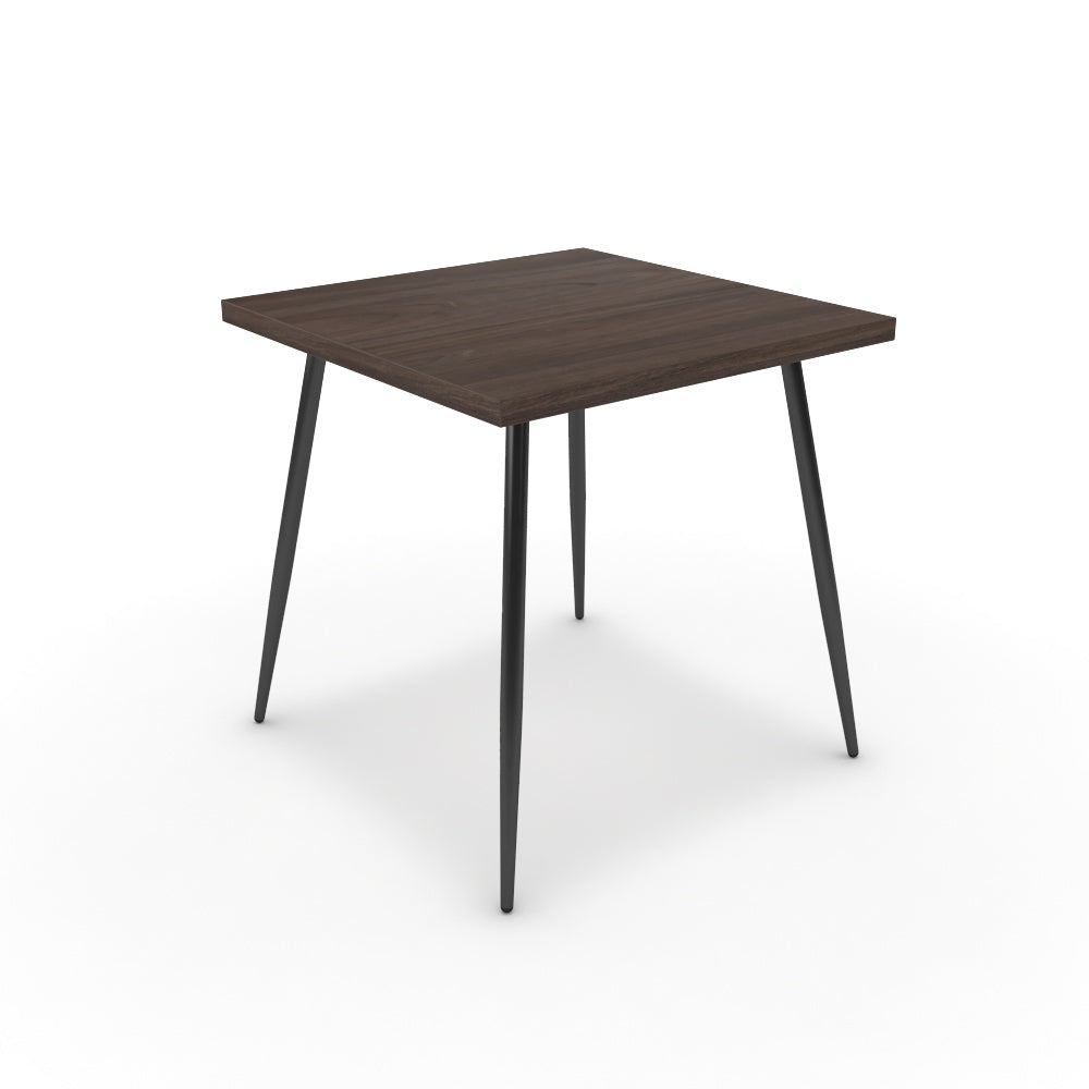 Étkezőasztal - Manu fekete lábbal - Sötét rauna szil, méret: 75x75