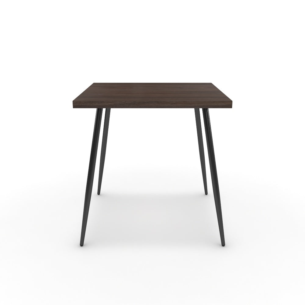 Étkezőasztal - Manu fekete lábbal - Sötét rauna szil, méret: 75x75