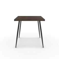 Étkezőasztal - Manu fekete lábbal - Sötét rauna szil, méret: 75x75