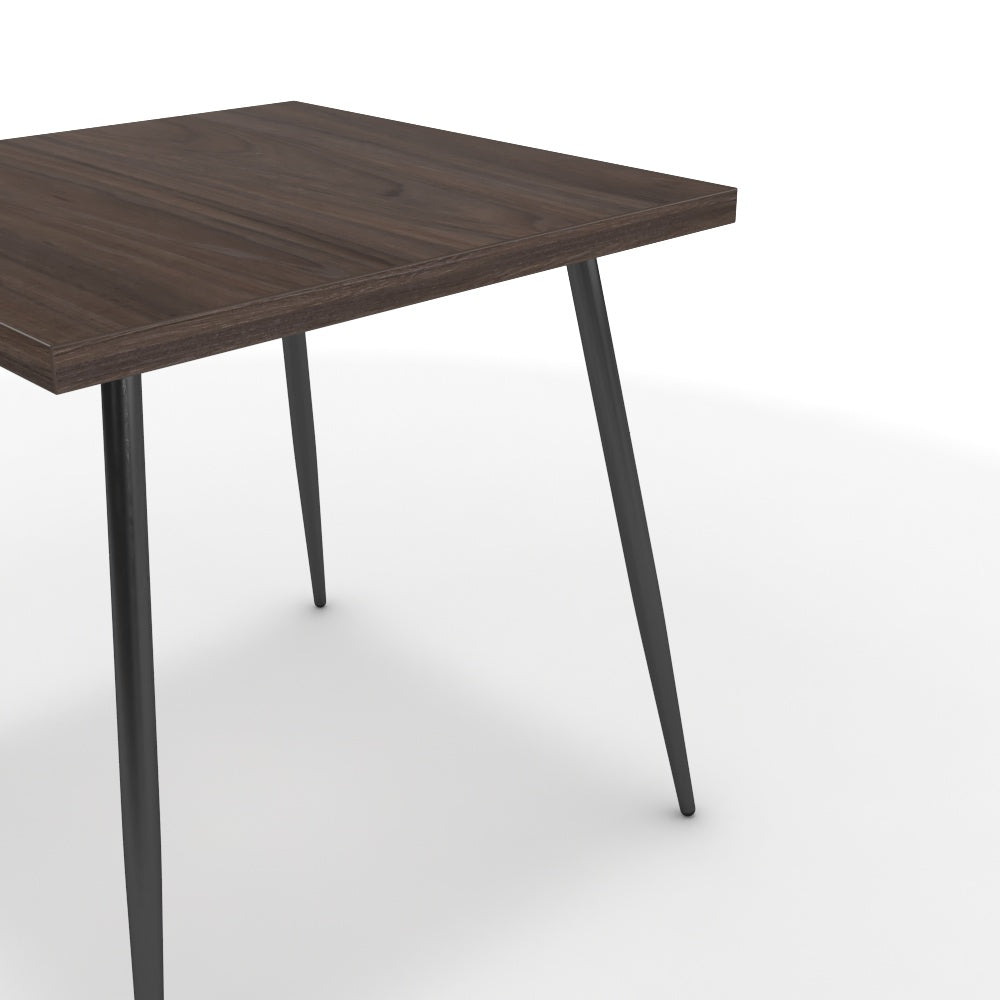 Étkezőasztal - Manu fekete lábbal - Sötét rauna szil, méret: 75x75