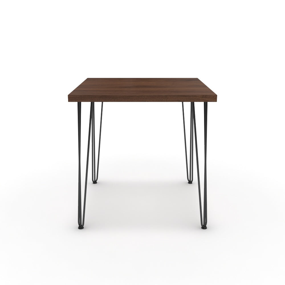 Étkezőasztal - Linga fekete lábbal - Mogyoró, méret: 75x75