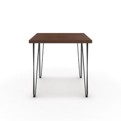 Étkezőasztal - Linga fekete lábbal - Mogyoró, méret: 75x75