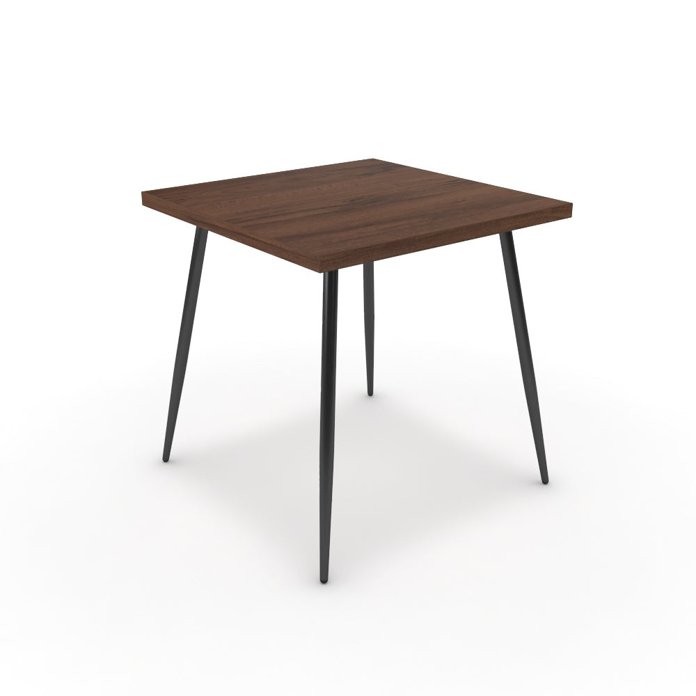 Étkezőasztal - Manu fekete lábbal - Mogyoró, méret: 75x75