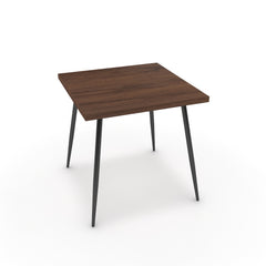 Étkezőasztal - Manu fekete lábbal - Mogyoró, méret: 75x75