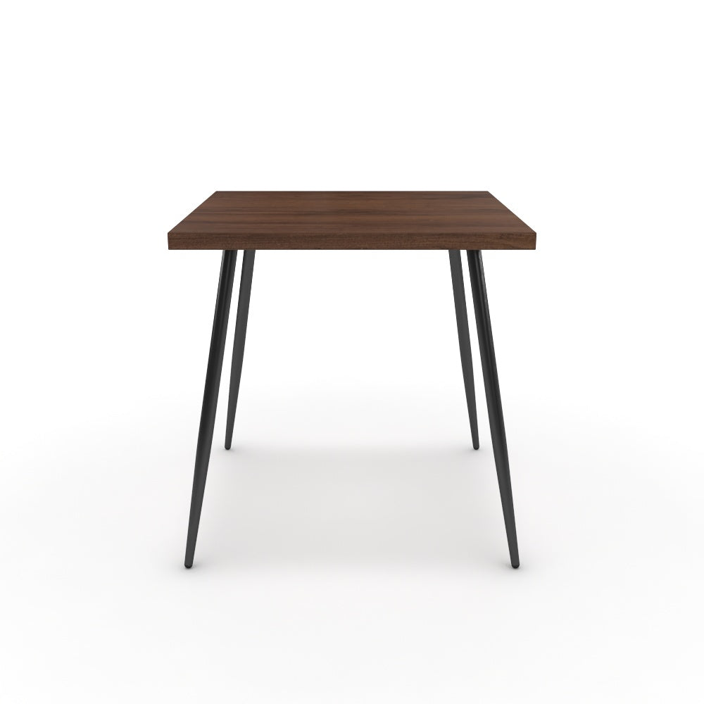 Étkezőasztal - Manu fekete lábbal - Mogyoró, méret: 75x75