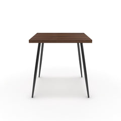 Étkezőasztal - Manu fekete lábbal - Mogyoró, méret: 75x75