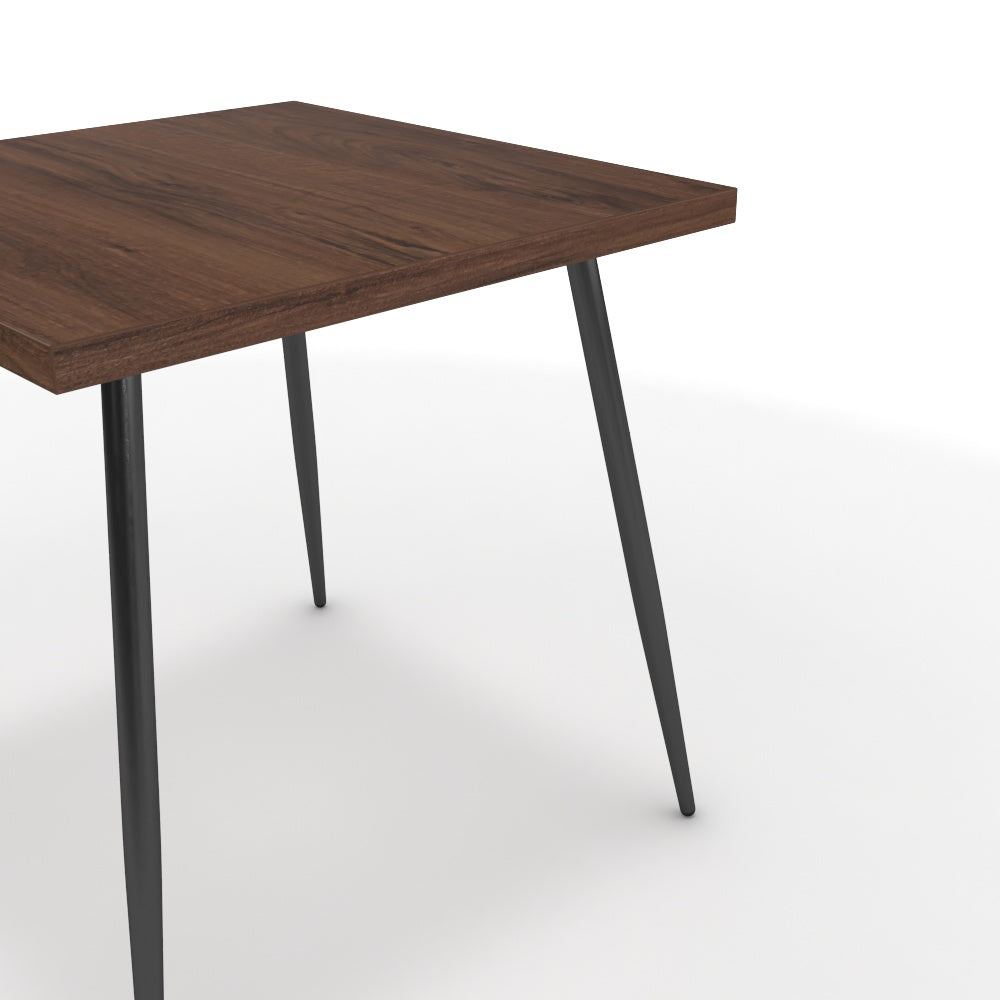 Étkezőasztal - Manu fekete lábbal - Mogyoró, méret: 75x75