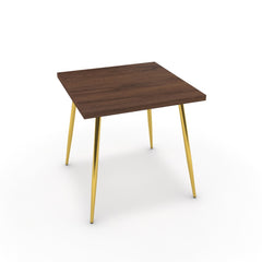 Étkezőasztal - Manu arany lábbal - Mogyoró, méret: 75x75