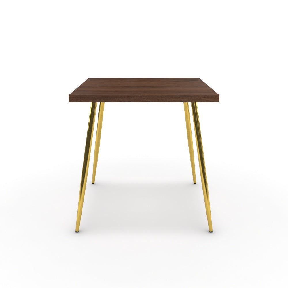 Étkezőasztal - Manu arany lábbal - Mogyoró, méret: 75x75