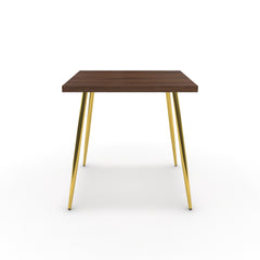 Étkezőasztal - Manu arany lábbal - Mogyoró, méret: 75x75