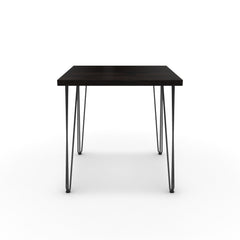 Étkezőasztal - Linga fekete lábbal - Füstölt dió, méret: 75x75