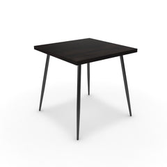 Étkezőasztal - Manu fekete lábbal - Füstölt dió, méret: 75x75