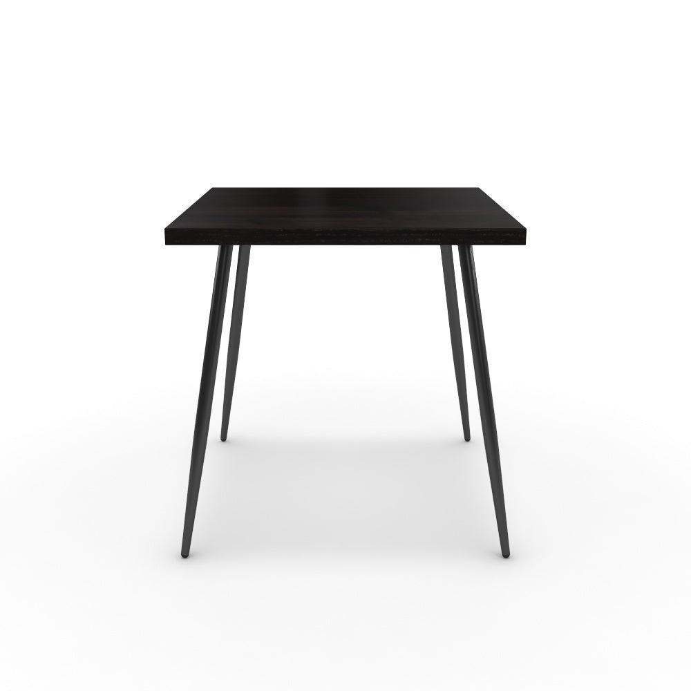 Étkezőasztal - Manu fekete lábbal - Füstölt dió, méret: 75x75