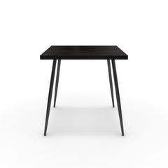 Étkezőasztal - Manu fekete lábbal - Füstölt dió, méret: 75x75