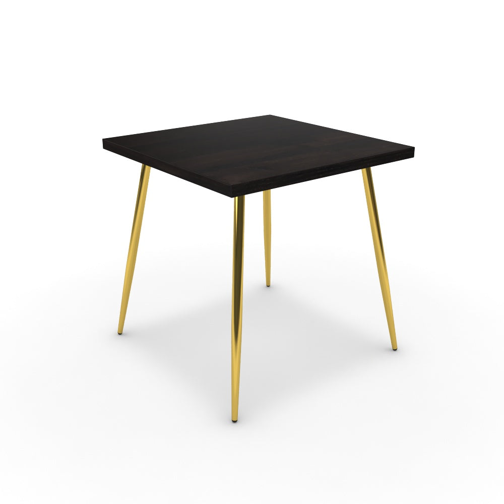 Étkezőasztal - Manu arany lábbal - Füstölt dió, méret: 75x75