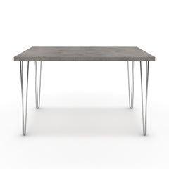 Étkezőasztal - Linga króm lábbal - Vil.szürke Chicago beton, méret: 120x75