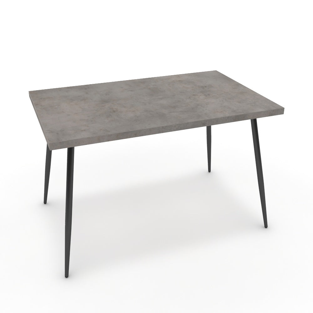 Étkezőasztal - Manu fekete lábbal - Vil.szürke Chicago beton, méret: 120x75