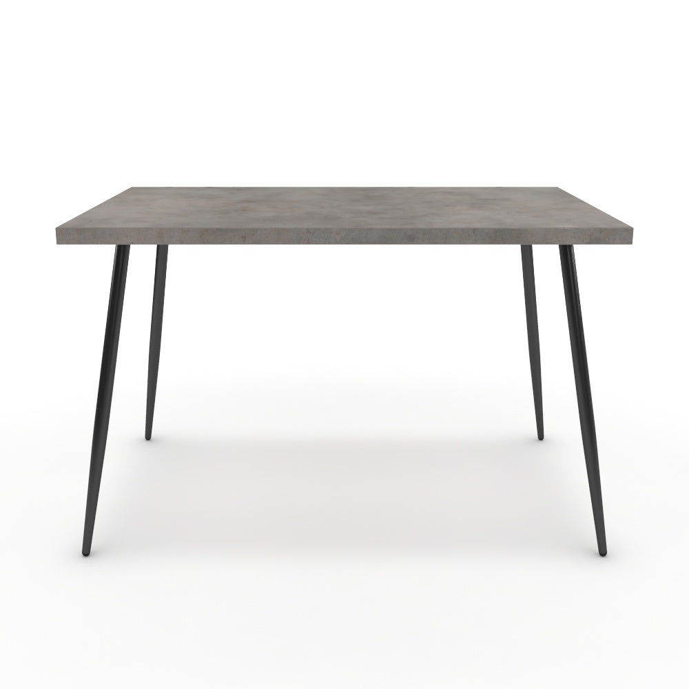 Étkezőasztal - Manu fekete lábbal - Vil.szürke Chicago beton, méret: 120x75